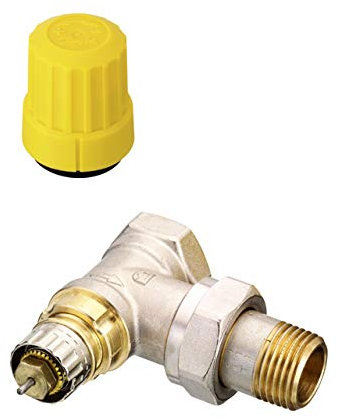 Danfoss Ventilgehäuse RA-UN 15 R 1/2, Eck, matt vernickelt 013G3003