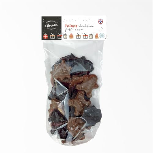 Chocodic Maître Artisan Chocolatier Depuis 1995 Sachet De Friture Chocolat Noel Sans Sucre Spécial Diabétique - Fabrication Artisanale , Lait 100 G (Lot 1)