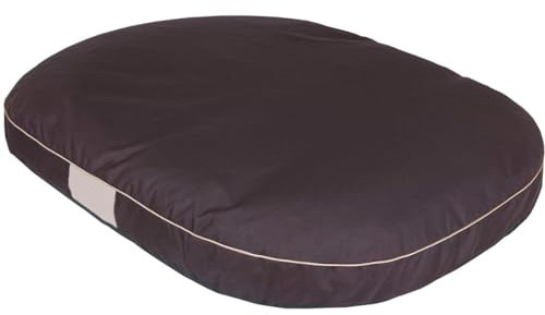 millybo OVAL Hundematratze, Hundebett für Kleine, Mittlere, Große Hunde - Robustes, wasserdichtes Hundekissen, kuscheliges Schaum Tierbett, Outdoor & waschbar - 87x68x15cm Braun