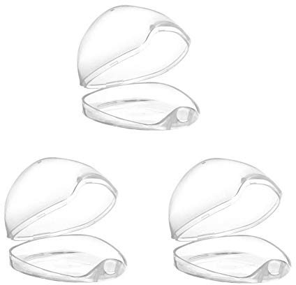 Angzhili 3 Pcs Dummy Case,Clear Pacifier Case,BPA Free Soothers Storage Box for Travel & Home