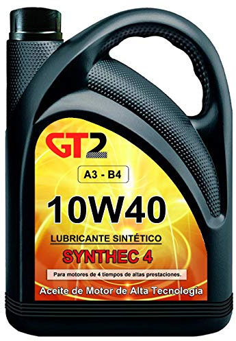 Lubricante Motor 10W40 Sintético GT2 SYNTHEC 4 5 Litros.