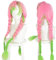Liamiona Cosplay Perücke Anime Grün und Rosa Lolita Halloween Party Kostüme Perücke + kostenlose Perückenkappe