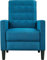 Yaheetech Blue Fabric Recliner Armchair Adjustable Reclining Chair Upholstered Single Sofa Armchair with Soft Padded Seat for Living Room Bedroom