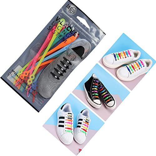 Lacci pigri in silicone La terza generazione di lacci in silicone a doppio foro 14 pezzi senza legare lacci per scarpe per adulti e Dids
