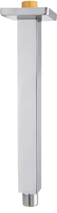 tecuro DESIGN eckiger Deckenarm 150 mm für Regenbrausen, Messing verchromt - 69005