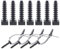 Biqing 100PCS Black Cable Tie Mounts, Up to 9mm Width, Masonry Screw Mounts for Cable Management
