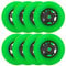 WHEELCOME Inline-Skate-Rollen für den Innen- und Außenbereich, 85a, Rollhockey-Räder mit Kugellagern, ABEC-9 für Roller-Gepäckreparatur, 64 mm, 70 mm, 72 mm, 76 mm, 80 mm Durchmesser, 8 Stück (grün,