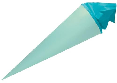 PAINT IT EASY NEU Schultüte/Zuckertüte rund geklebt mit Filzmanschette, 70cm, türkis