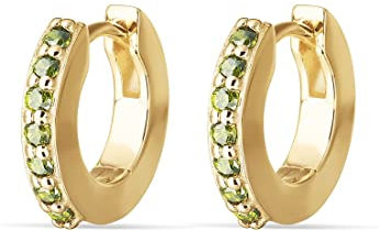 ESPRIT Damen-Creolen 925er Silber 14 Zirkonia One Size, Gelbgold 32023005