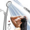 L'amourqua Hochdruck-Handbrause mit 6 Modellen, integrierter Power-Waschgang zur Reinigung von Badewanne und Haustieren, mit 150 cm Edelstahlschlauch und Handbrausekopfhalter, Silber