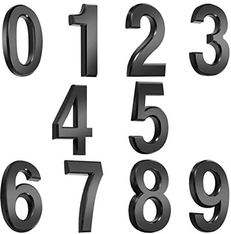Numeri di cassetta postale esterna, metallo 3D 0-9 set numeri di indirizzo | Accessori per la casa Numero Segni per stanze, case, uffici, cassette postali Lingjiong