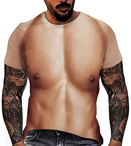 t Shirt Herren Unisex Modische Damen-Blusen, Bedruckt, lustig, Rundhalsausschnitt, lässig, ärmellos Blusen Damen Langarm (L,L-c)