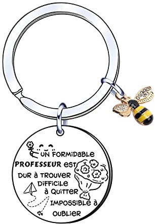 YUANSI Cadeau Professeur Porte-Clés Professeur Porte-Clés Personnalisé Original Idéal pour Donner aux Professeur Cadeau Graduation Cadeau Anniversaire Cadeaux Noël (1)