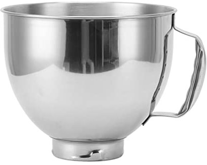 Elprico Stainless Steel Mixer Bowl, Replacement Kitchen Aid Mixers Bowls for Classic&Artisan Series 4.5-5 Qt Tilt-Head Mixer, 5 Quart 304 Stainless Steel Kitchen Aid Bread Bowl