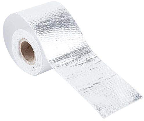 Involucro per Scudo Termico con Nastro Adesivo in Lamina di Alluminio, 5m * 5cm Nastro Adesivo per Scudo Termico Riflettente Adesivo in Lamina di Alluminio per Auto (Argento