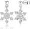 CERSLIMO Ohrringe Schneeflocken, Ohrstecker Weiß Vergoldet Damen Zirkonia Schneeflocken Weihnachten Schmuck Geschenk für Frauen Schwester Freundin Mädchen Weihnachtsgeschenke