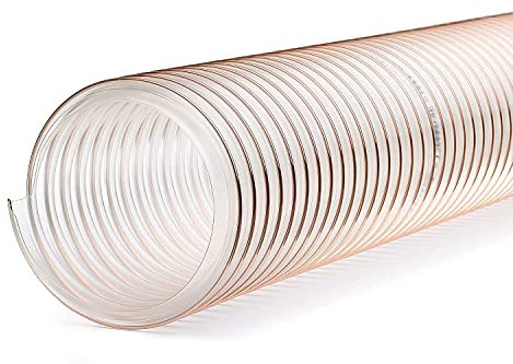 FNW- Tuyau flexible d'aspiration 3 Metres D. 80 mm PU antistatique acier cuivré, aspiration copeaux ou granulés