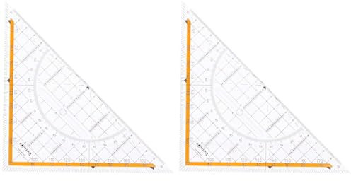 rOtring Centro-Geometrie-Dreieck mit Griff (groß, 23 cm) (Packung mit 2)