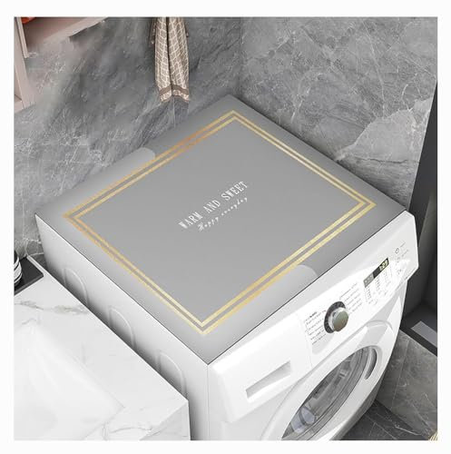 BLUEZY Copri Asciugatrice da Esterno, Copertura per Lavatrice/Asciugatrice, Forte Antiscivolo per Forno A Microonde E Asciugatrice,Coperchio Antipolvere B,60 * 60cm
