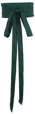 Inzegao Obi-Gürtel aus Baumwollleinen für Damen, verlängerte Schnürung, Wickel-Taille, breiter Cinch-Gürtel für Kleid, selbstknotend, Taillenbund