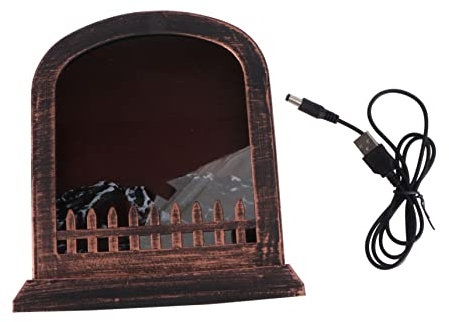 UKCOCO 1stk Kaminlicht Led Kamin Lampe Licht Mit Flammeneffekt Kamin Flackern Lichter Laterne Mit Flammeneffekt Gefälschter Kamin Feuer Lampe Nachtlicht Kind Plastik Halloween