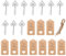 PATIKIL 10 Pcs Vintage Key Bottle Openers Wedding Party Favor Souvenir Gift Set with Thank You Tag, Organza Bags, Rope for Guests,Silver