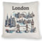 Skyline London Kissen Stadtbild Deko Big Ben Tower Bridge Motiv Eye Buckingham Highlights - Stilvolles Wohnaccessoire