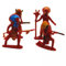 rockible Miniatur Western Figuren Set, Cowboy und Indianer Modellbau;2x4x Simulation Kleine Western Menschen, Miniatur Ureinwohner Mann Figur, Miniatur,