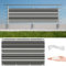 AYLFBFU Sichtschutz Balkon 1 x 10m, Wasserdicht und UV-Schutz, Atmungsaktiv, mit Ösen, Nylon Kabelbinder und Kordel - Sichtschutz für Terrasse, Hinterhof, Terrasse, Balkon, Schwarz-Weiß Gestreift