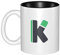 Kaffeebecher 330Ml Buchstabe K-Logo Keramik-Tasse Lustig Tasse Personalisierte Kaffee Tasse Für Home, Geschenk, Freundin
