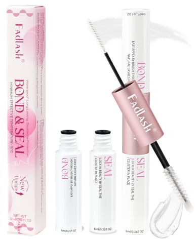 Fadlash White Bond & Seal Lash Glue 12ml Super Hold Diy Eyelash Extension Glue Cluster Lashes Suitable For Sensitive Eyes Waterproof