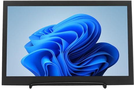 Monitor Portátil de 10 Pulgadas, Pantalla Externa USB 1280x800 con Pantalla I PS, ángulo de Visión de 178°, Auriculares, Interfaz Multimedia HD con Altavoces Duales Pantalla