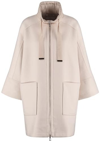 Gerry Weber Damen Modisches Cape mit Reißverschluss Langarm unifarben Cream 38