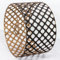 Vintage Metal round lampenschirm,schwarz gold, hohlgeschnitzt, Trommelform, für Stehlampe, Hängelampe,Tischlampe,Deckenleuchte (Rund-3GB)