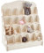 PH PandaHall 4 Etagen Kartenständer 20 Regale Aufkleber Display Rack Grußkartenständer aus Holz Tragbarer Aufkleber-Display-Ständer für Ladentheke Vendo