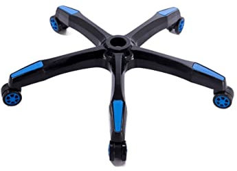 Blue Gaming Chair Base Replacement Nylon Legs with Wheels Durable and Stylish Upgrade for Your Gaming Setup