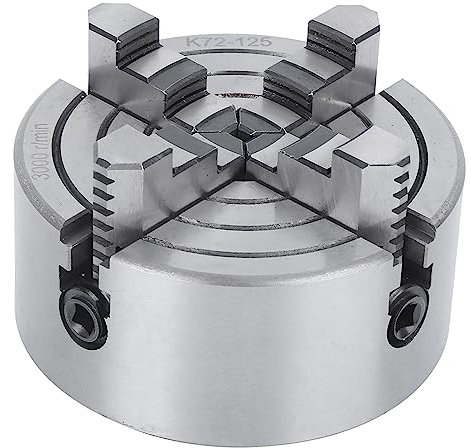 125 Mm Selbstzentrierendes 4-Backen-Spannfutter für Drehmaschinen – K72 Präzisions-Werkstückhaltewerkzeug – Robustes Drehmaschinenzubehör – Ideal für Heimwerker und