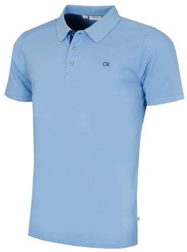 Calvin Klein Mens Campus 3 Button Polo Shirt - Sky Camo - S