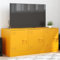 Générique Meuble TV Jaune Moutarde 99x39x44 cm Acier,Meubles TV,15.59KG-841646