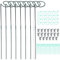 ViruGro 8PCS Composé Support Plantes Interieur 60cm Tuteur Plante Interieur Rond Tuteur Monstera Vert Tuteurs pour Plantes en Métal Piquets de Soutien pour Plantes avec Multiple Boucles de Fixation