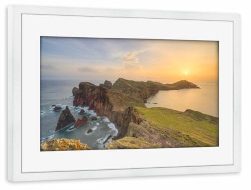 artboxONE Poster mit Rahmen weiß 45x30 cm Madeira Ponta de São Lourenço von Michael Valjak - gerahmtes Poster