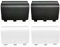 Lot de 4 coques de batterie de rechange pour Xbox Series X/S, compatibles avec les manettes Xbox Series X/S [Ne convient pas pour les manettes Xbox One/One S/One X] (noir et blanc)