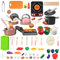 Afenau 86 pièces Accessoire Cuisine Enfant, Dinette Enfant pour Cuisine Jouet avec Effets Sonores, Ensemble de Jouets de Cuisine, CuisineEnfant Ensemble pourEnfants à Partir de 3 Ans