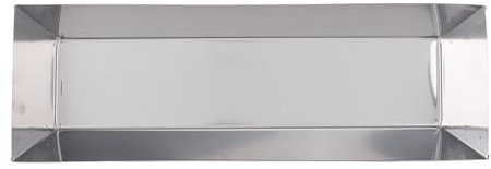 Aramox 14 Inch Stainless Steel Mud Pan High Strength Smoothly Drywall Tool Tray Bucket for Cement Mortar Putty Paint Mixing