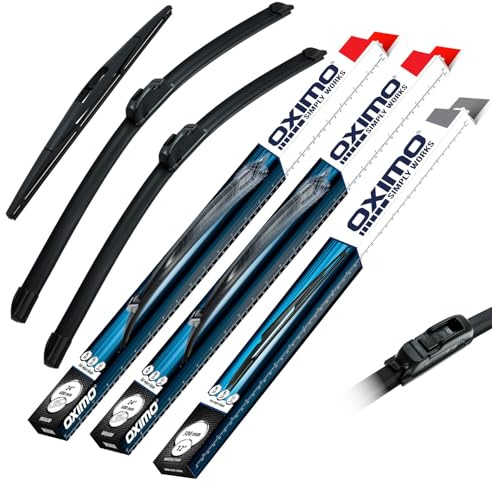 OXIMO Scheibenwischer für HONDA Jazz 2 II GD GE Fließheck 2002-2008 | Front und Heckscheibenwischer, 3er Set Wischerblätter - links 525 mm, rechts 375 mm, hinten 350 mm