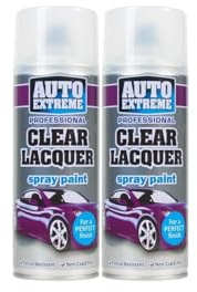 MSQUARE Professional Clear Lacquer, Crystal Clear, Protective Top Coat, Fast-Drying, Smooth Finish, Durable, Fade-Resistant, Ideal for Wood, Metal, Plastic & Multi-Surface, 400ml (Pack of 2)