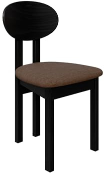 Mirjan24 Esszimmerstuhl Kizeko III, Polsterstuhl, Rahmen aus Buchenholz Gepolsterte Sitzfläche aus Stoff Stuhl für Arbeitszimmer Esszimmer Küchenstuhl (Schwarz/Soro 28)