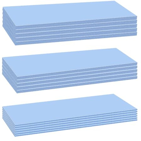 16 Pièces Pads Thermiques en Silicone, Conductivité Thermique 6.0 W/mk, Épaisseur 0.5/1/1.5 mm, Silicone Flexible Wärmeleitfähiges Silikonpad pour SSD, CPU, GPU, LED IC Thermal Pads