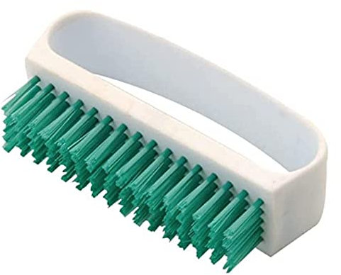 Jantex Nail Brush, Green, Size: 7.5 cm, Strong Bristles, Nail Cleaning Brush, Colour Coded Cleaning, Ergonomic Handle, Professional & Home Use, L724