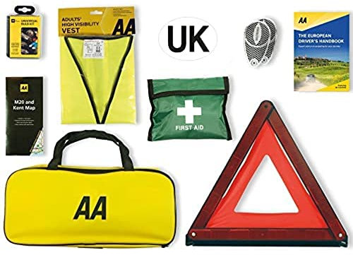 AA Euro-Reise-Set AA6318 - für Fahrten in Frankreich/Europa - mit Aufbewahrungstasche mit Reißverschluss